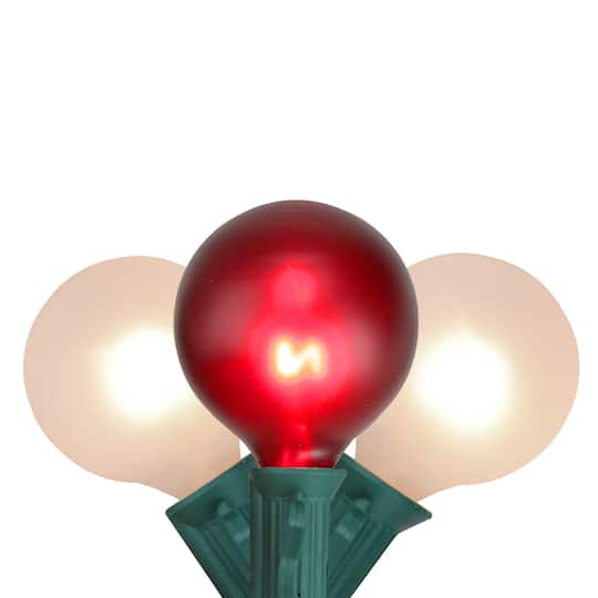 10ct. Red & White G50 Globe String Lights